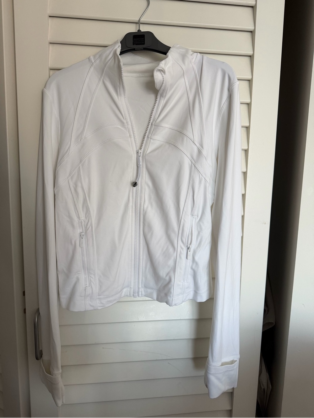 Lululemon define cropped jacket in nulu fabric, white, size 8 - Picture 3 of 6